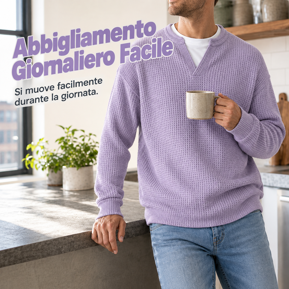 Francesco - Maglietta a nido d'ape “Layered Comfort”