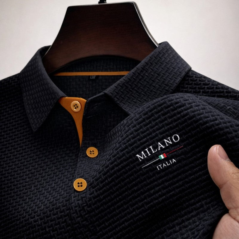 Marco - Polo testurizzato con patta con bottoni