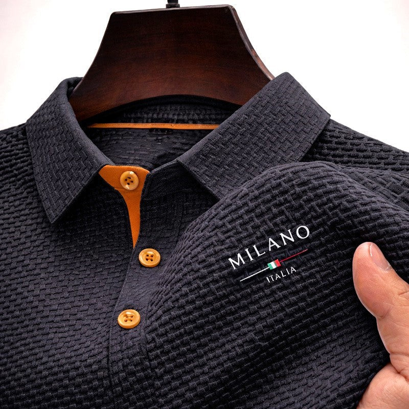 Marco - Polo testurizzato con patta con bottoni