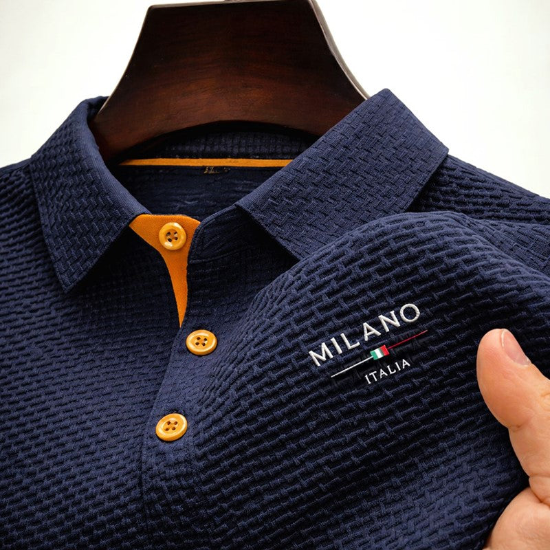 Marco - Polo testurizzato con patta con bottoni