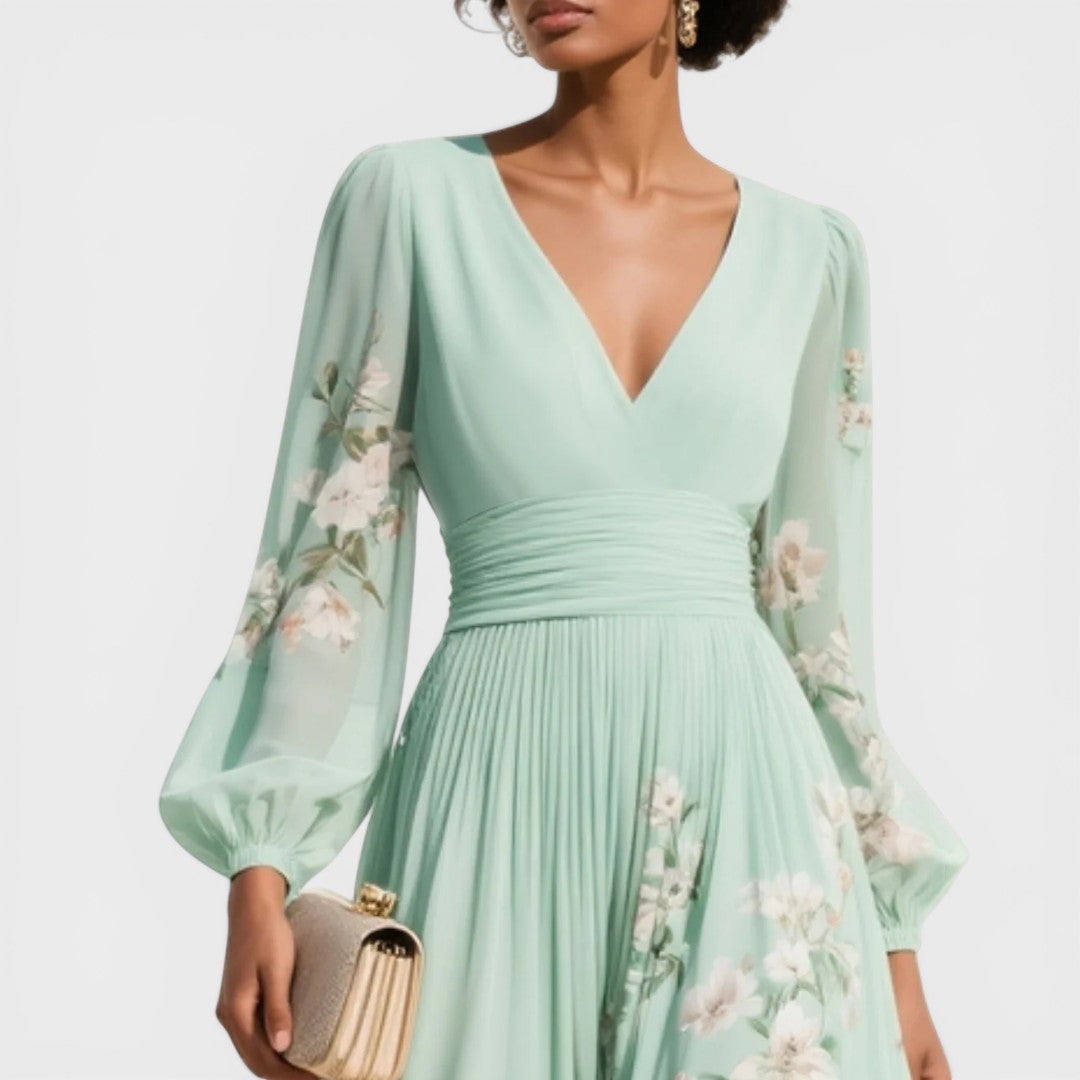 Veronica - Elegante abito midi a fiori