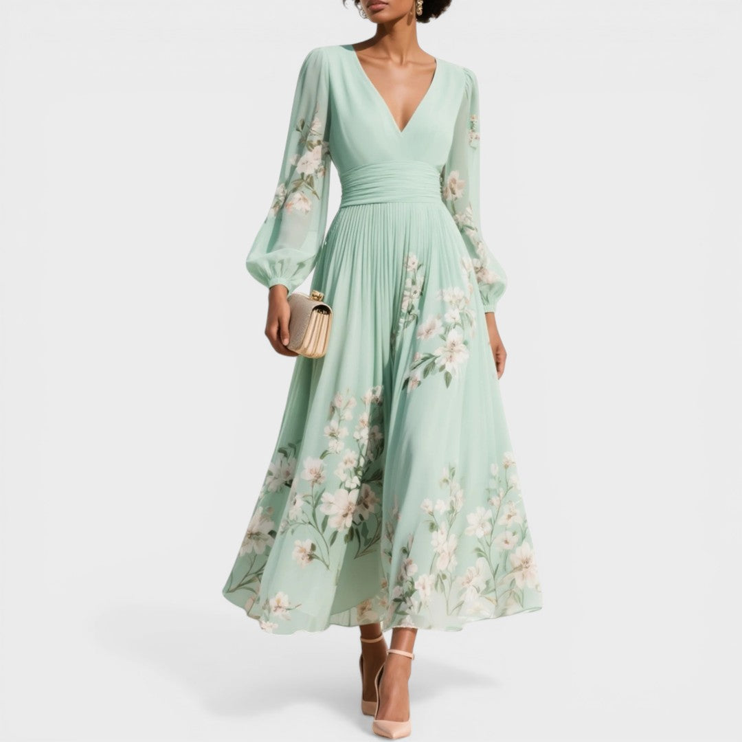 Veronica - Elegante abito midi a fiori
