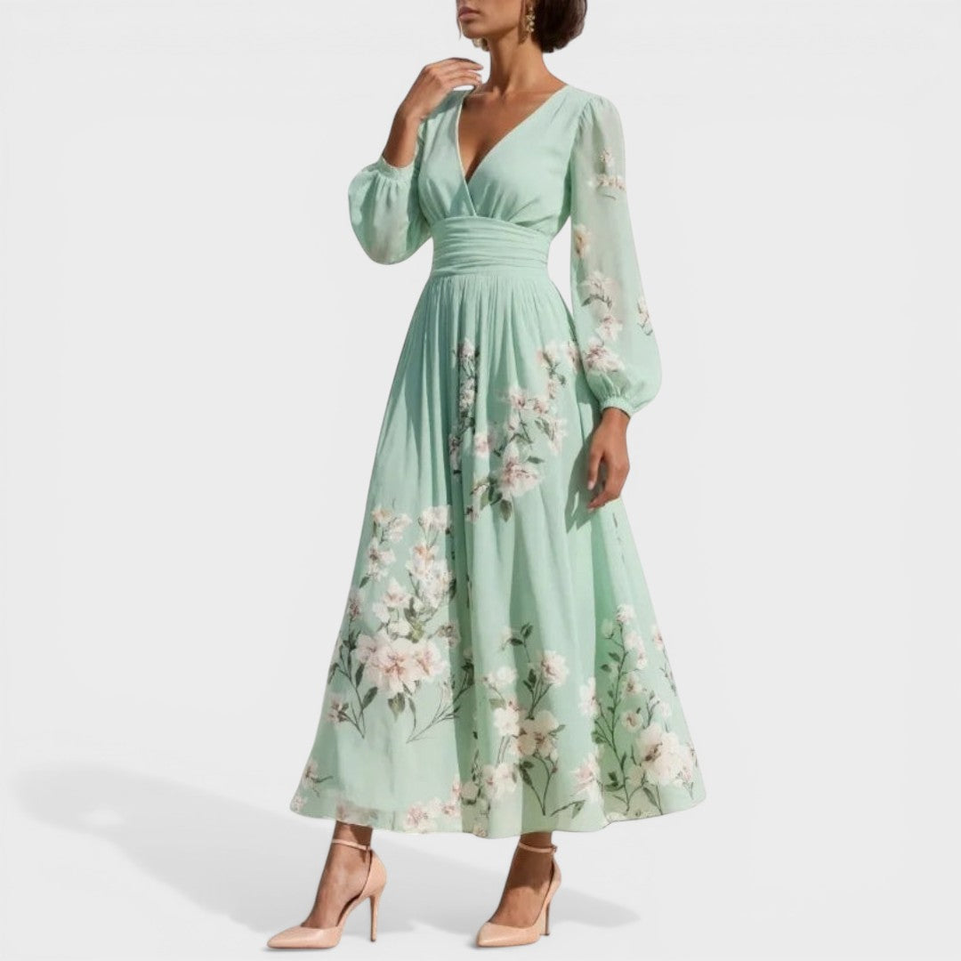 Veronica - Elegante abito midi a fiori