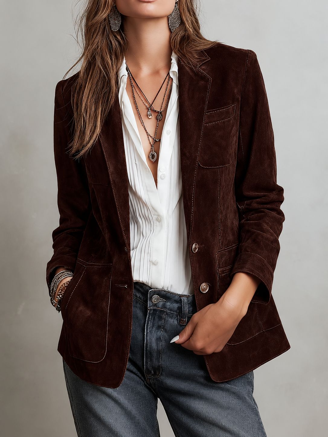 Bettina - Blazer vintage marrone