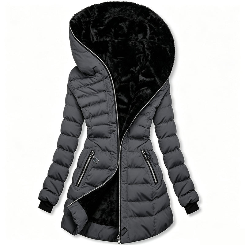 Teresa – Cappotto invernale da donna con cappuccio e imbottitura