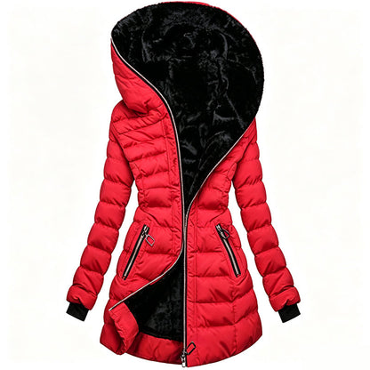 Teresa – Cappotto invernale da donna con cappuccio e imbottitura
