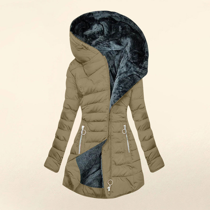 Teresa – Cappotto invernale da donna con cappuccio e imbottitura