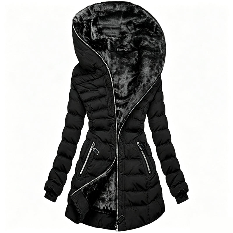 Teresa – Cappotto invernale da donna con cappuccio e imbottitura