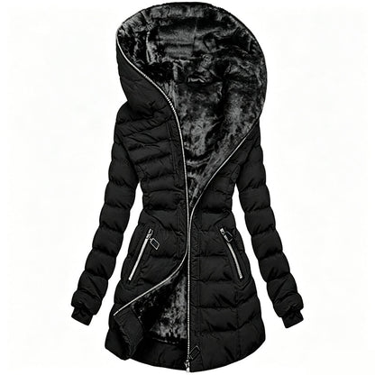 Teresa – Cappotto invernale da donna con cappuccio e imbottitura