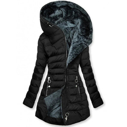 Teresa – Cappotto invernale da donna con cappuccio e imbottitura